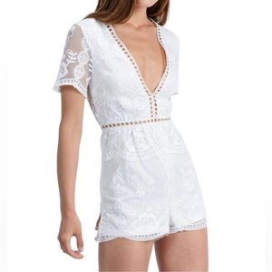 NWT Love Tree White Lace Romper